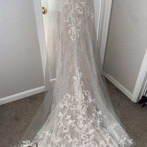 Wedding dress and veil